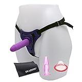 Mini Leather Adjustable Strap On Harness 4.55 Inch Color Purple