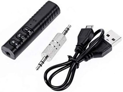 Frittle M70 Aux Bluetooth Stereo Audio Receiver 3.5mm Connector Adapter with Mic Compatible with All Android, iOS & Windows Device (Assorted Colour)