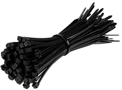 100 Pack of Black Cable Ties - 75mm x 4mm - 3 inch Premium Nylon Cable Tie Wraps by CableTieGuy