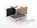 Yuenjoy Women's Bling Shiny Glitter Sequins Clip Clasp Evening Bag Clutch Crossbody Purse (Glod)
