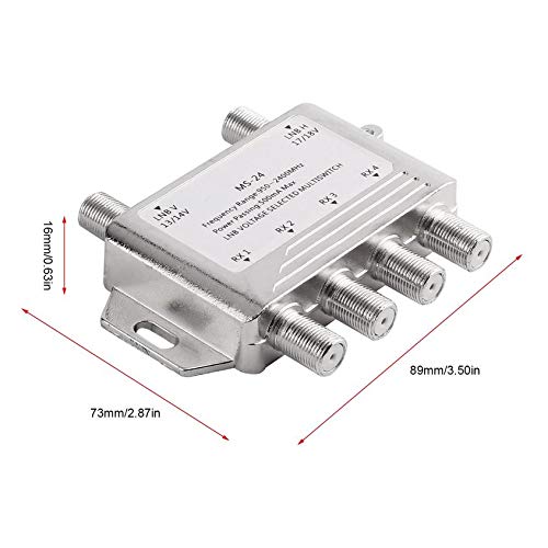 Florenceenid Mini Portable 2x4 JS-MS24 Satellite Signal Multiswitch LNB Voltage Selected 950-2400MHz Multiswitch LNB Receiver Multiswitch - Thumbnail 6