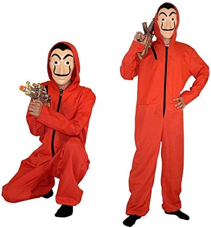 Salvador Dali Money Heist The Paper House La Casa De Papel Costume Hoodie Jumpsuit with Mask
