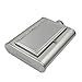 JUJOR Hip Flask with Built-In Cigarette Case (6 oz, Silver)