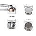 Sumnacon 3 Packs Low Flow Faucet Aerator - 24 mm Male Thread Faucet Bubbler Sink Aerator / Laminar Bubble Water Saving Faucet Aerator with Gasket for Kitchen and Bathroom, Chrome (3 Packs)