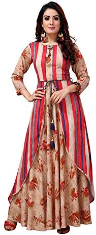 Madhuram Textiles Women's Rayon A-Line Kurti