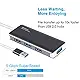 USB Hub 3.0 Powered RSHTECH 4 Port USB Splitter Portable Aluminum Data Hub Individual On/Off Switch