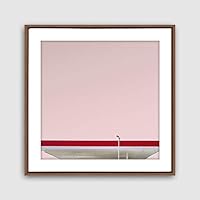 Framed Canvas Wall Art Geometric Building Canvas Prints Home Artwork Decoration for Living Room,Bedroom - 16x16 inches