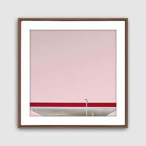 Framed Canvas Wall Art Geometric Building Canvas Prints Home Artwork Decoration for Living Room,Bedroom - 16x16 inches