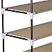 SONGMICS 7-Tier Shoe Rack 36-Pair Shoe Storage Cabinet Organizer Portable Covered Shoe Shelf Mocha URXJ12K