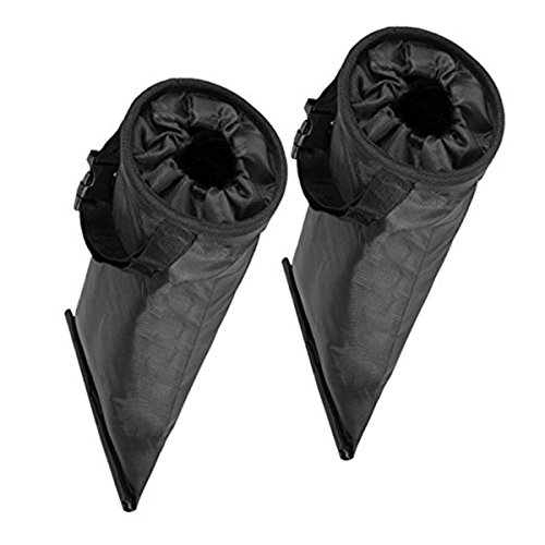 Wanty 2 Pack Black Car Seatback Trash Bags, Washable Leakproof Truck Hanging Car Garbage Bags for Travelling, Outdoor, Home and Vehicle