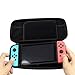 SHINE HAI Nintendo Switch Case, Hard Carrying Case for Switch with 10 Game Cartridge Holders, Protective Travel Case Shell Pouch for Switch Console & Accessories, Black