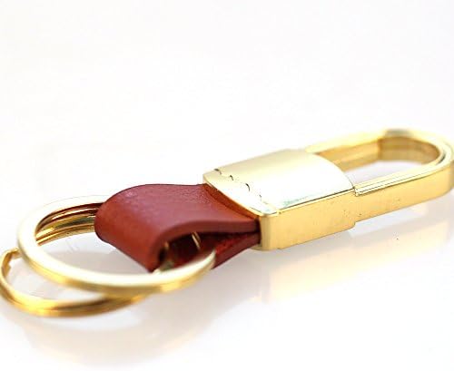 Inseparable Small Loops Genuine Leather Clip on Belt Keyring Keychain Key Chain Ring Keyrings for Gentleman - Senday