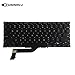 SUNMALL Laptop Keyboard Without Frame and Backlits Compatible with 13-15 Year Apple MacBook Pro A1398 15