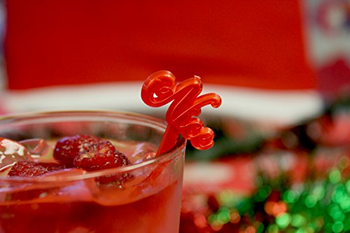 Royer 6" Plastic Naughty or Nice Christmas, Holiday Swizzle Sticks, Set of 24 - Made in USA (Pearl Red) - Thumbnail 3