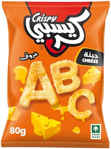 سعر تشيبس أحرف بنكهة الجبن من كريسبي، 80 جم فى السعودية | بواسطة امازون ...