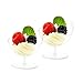 Dessert Cups – Scallop Stem Shape Clear Plastic Parfait Cups | 2 oz - 48 Pack | Mini Cups - Chocolate Cups for Desserts | Appetizer Cups | Shooter Glasses | Mini Plastic Cups [Mini Wonders]