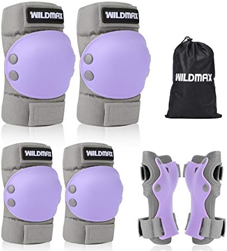 SAMIT Kids Protective Gear Set Knee Pads for Kids 6-13 Years Toddler Knee and Elbow Pads with Wrist Guards for Skateboarding Inline Roller Skating Cycling BMX Bike Scooter Riding Sports SAMIT Kids Protective Gear Set Knee Pads for Kids 6-13 Years Toddler Knee and Elbow Pads with Wrist Guards for Skateboarding Inline Roller Skating Cycling BMX Bike Scooter Riding Sports