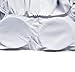 Creabygirls Floral Print Flounce Two Piece Swimsuit High Waist Ruffled Off-Shoulder Bathing Suit (M US6-8, Flounce top) White