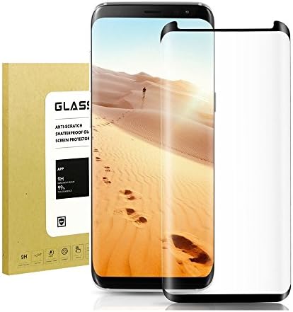 For Galaxy S8Plus Screen Protector, Boogak Half Screen Tempered Glass Screen Protector [Case Friendly] [Anti-Scratch][Anti-Fingerprint][Bubble Free] for Samsung Galaxy S8 Plus Black
