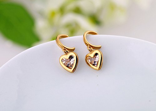 usongs fashion jewelry 14K gold hypoallergenic ear acupuncture stud earrings earrings women girls models love 10040 - Thumbnail 4