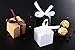 AWELL Black Gift Candy Box Bulk 2x2x2 inches with White Ribbon Party Favor Box,Pack of 50