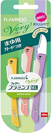 Amazon Co Jp フェザー安全剃刀 フラミンゴｍｌ ベリィ まゆ用 ３本入り ビューティー