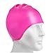 KATTEONG Swimming Cap Silicone Non-Toxic Tasteless Long Hair Swim Cap with 3D Ergonomic Design Ear Pockets and Great High Elasticity for Teenagers Women and Adults Keeps Hair Clean Ear Dry
