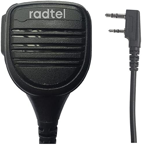 radtel Platinum Series Rainproof Heavy Duty Shoulder Remote Speaker Mic Compatible RT-470 RT-470X RT-490 MD-380 MD-UV380 Kenwood TK-2202 Baofeng Btech radios,Microphone (Common MIc)