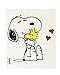 Swedish Dishcloth - Snoopy Hug & Hearts