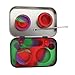 Stainless Steel Tin Box 2-5ml Silicone Wax Container Jars Non-Stick Storage Wax Carrying Case With Extra Tool (Red/Green/Purple)