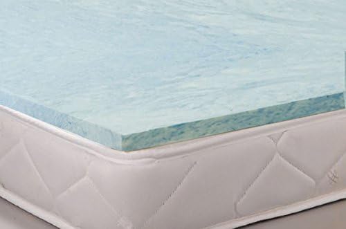 Geneva Healthcare Gel/Visco Memory Foam Mattress Pad 1" Queen Topper - 1" x 60" x 80"