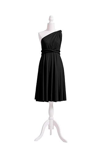 72styles Knee Length Short Infinity Dresses Bridesmaid Dresses Midi  Convertible Transformer Multiway Twist Wrap Dresses Gown Black in Dubai -  UAE | Whizz Formal