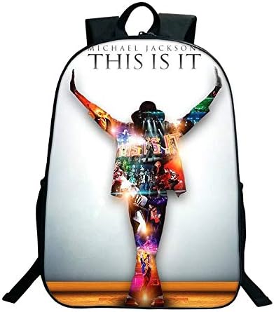 SJYMKYC Michael Jackson Bad Backpack Charging Backpack Men and Women Backpack Travel Backpack Computer Backpack
