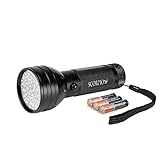 Scorpio Premium 51 LED 395 nm UV Ultraviolet Blacklight Flashlight with 3 AA Duracell Batteries Spot Scorpions, Pet Urine, Counterfeit Money, Bed Bugs, Minerals, Leaks