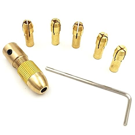 Generic 0.5-3mm 7pcs/Sets Small Electric Drill Bit Collet Micro Twist Drill Chuck Set For Drilling Grinding