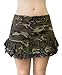 Sexy A-line Ruffled Mini-skirt in Camouflage