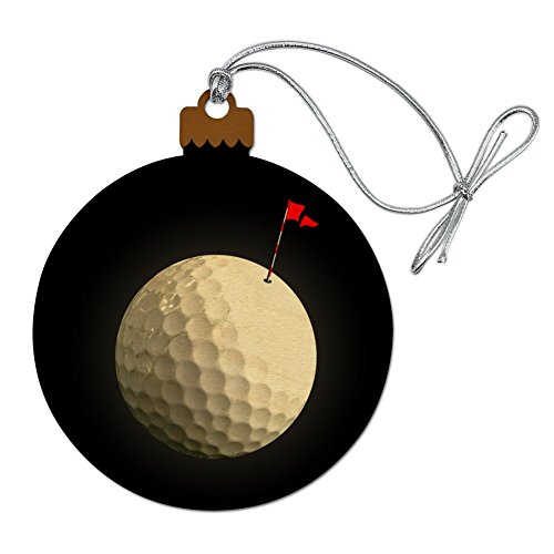 Graphics and More Golf Ball Moon Flag Golfing Wood Christmas Tree Holiday Ornament