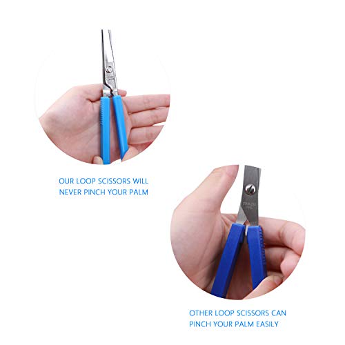 SolarMatrix 2-Pack Loop Scissors for Kids - Easy Grip, Easy Opening, Adapted Scissors for Special Needs, Safety Blade, Round Tip, Recommended by Hundreds of Occupational Therapists [2019 Upgraded] - Thumbnail 5