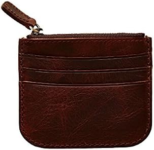 [DUJES] Slim Zipper Card Case Wallet JB812-002 (DARK BROWN)