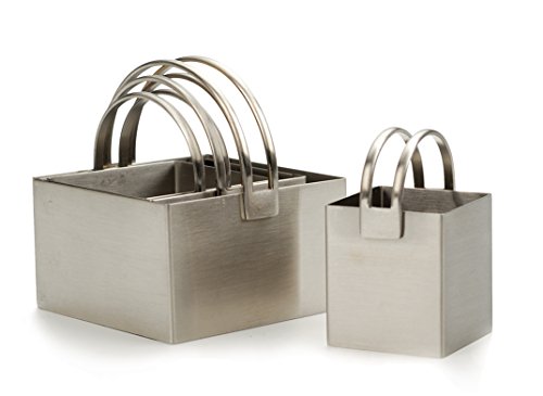 RSVP Endurance Stainless Steel Set of 4 Biscuit Cutters, Plain Edged Square
