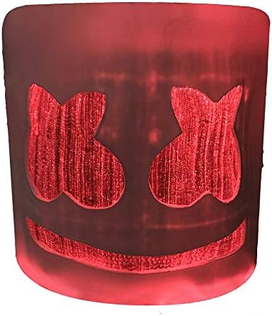 JaWF Led Music Mask,LED DJ Marshmello Helmet for Festival bar -Full Head Helmets