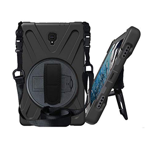 Galaxy Tab A 10.5 (2018) [T590 / T595 / T597] Case by KIQ Shockproof Heavy Duty Military Armor Hybrid Case Cover Kickstand for Samsung Galaxy Tab A 10.5 2018 SM-T590 (Black)