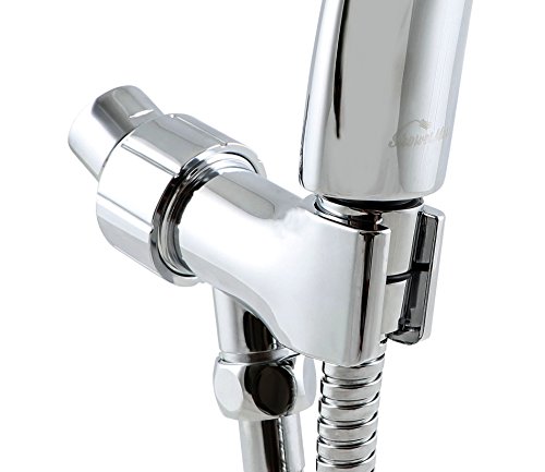 ShowerMaxx | Shower Head Holder in Polished Chrome Finish | Mount for Handheld Showerheads | Arm Bracket with Swivel Ball Connector | Adjustable Universal 1/2 in Male Female Shower Heads Wall Mount - Thumbnail 7
