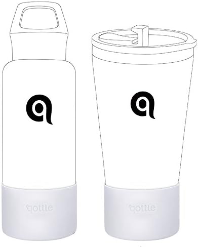 qottle Protective Silicone Sleeves for 24oz Stainless Steel Water Bottle and 30oz Tumbler-White