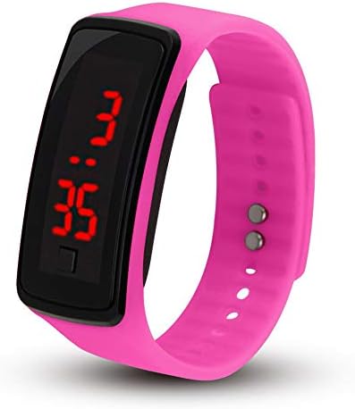 Souarts Children Electronic Watch LED Touch Smart Dial Silicone Watch Strap
