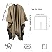 VamJump Women Winter knitted Cashmere Poncho Cape Shawl Sweater Cardigan Brown,one size(110*150cm)