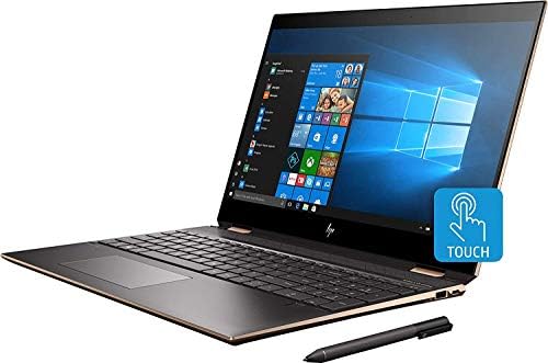 2019 HP Spectre 2-in-1 15.6" 4K UHD Touch-Screen Laptop- GEM CUT, Intel i7, 16GB DDR4, 512GB PCI-e SSD, NVIDIA 2GB MX150, Thunderbolt, Bang & Olufsen Audio, Stylus, Dark Ash Silver, Sandblasted Finish