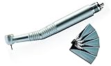 Dental High Speed Hand Kit with Fiber Optic Turbine LED Push Button Air Compressor Accessories Compatible Kavo Style(2h)