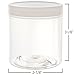 8oz Plastic Wide-Mouth Storage Jars (6 pack) with labels - Large straight-sided clear empty refillable containers with white screw-on lids - 70mm 70-400 70/400