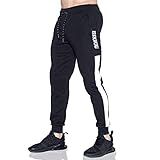 BROKIG Men's Gym Joggers Pants Workout Training Slim Fit Sweatpants with Zipper Pockets
